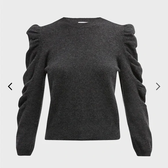 FRAME
Shirred-Sleeve Cashmere Sweater - Picture 2 of 9